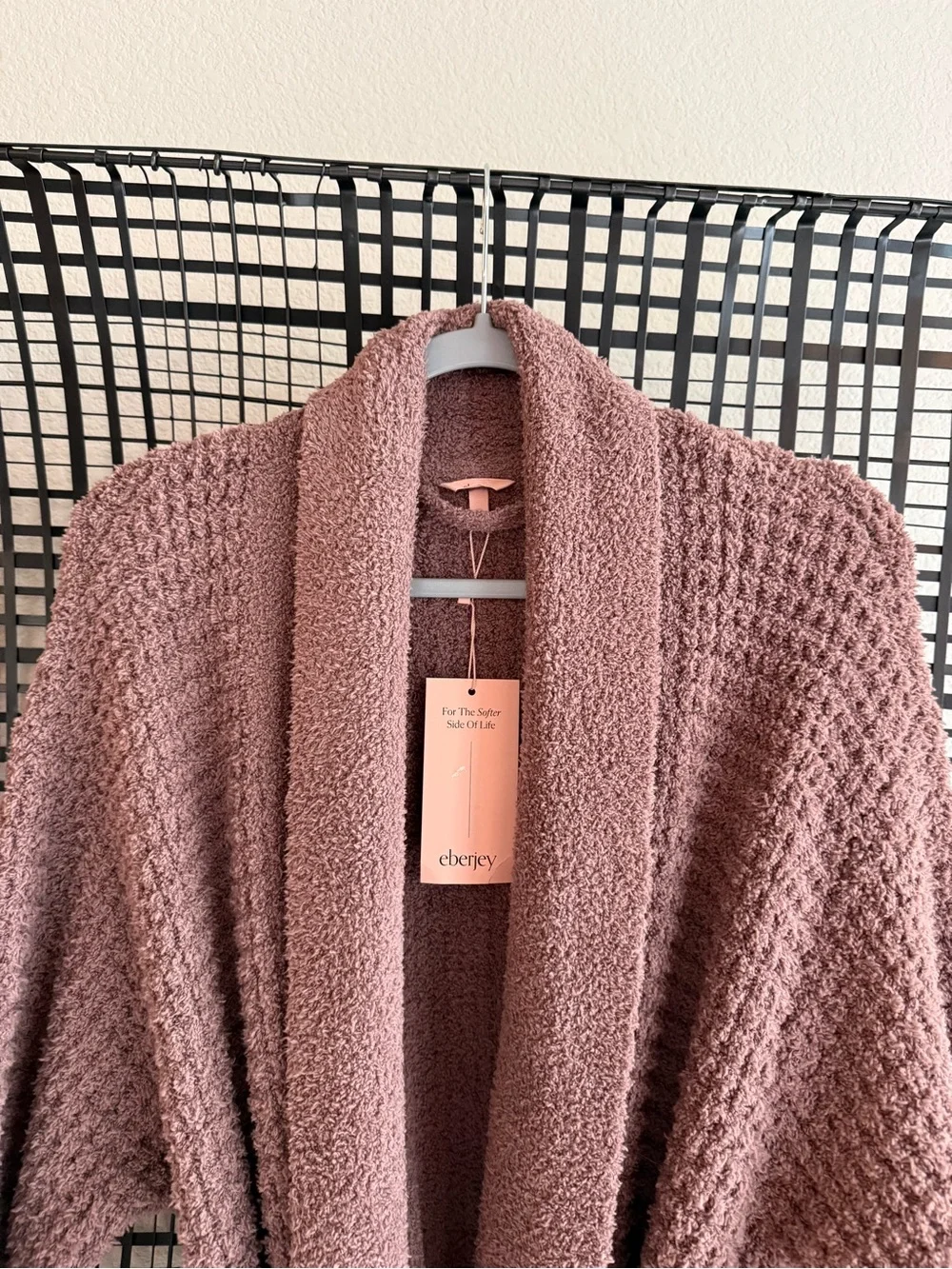 Eberjey Recycled Boucle Waffle Robe deep taupe